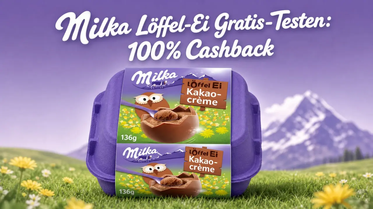 Milka Löffel-Ei Gratis Testen: 100 Prozent Cashback-Aktion nutzen